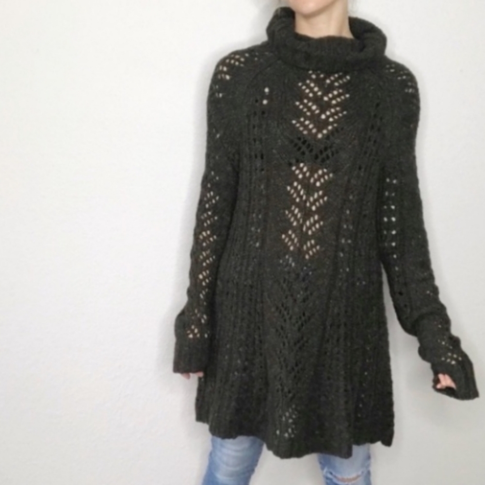 Anthropologie Sleeping On Snow Eldora Tunic Wool Linen Blend Sweater